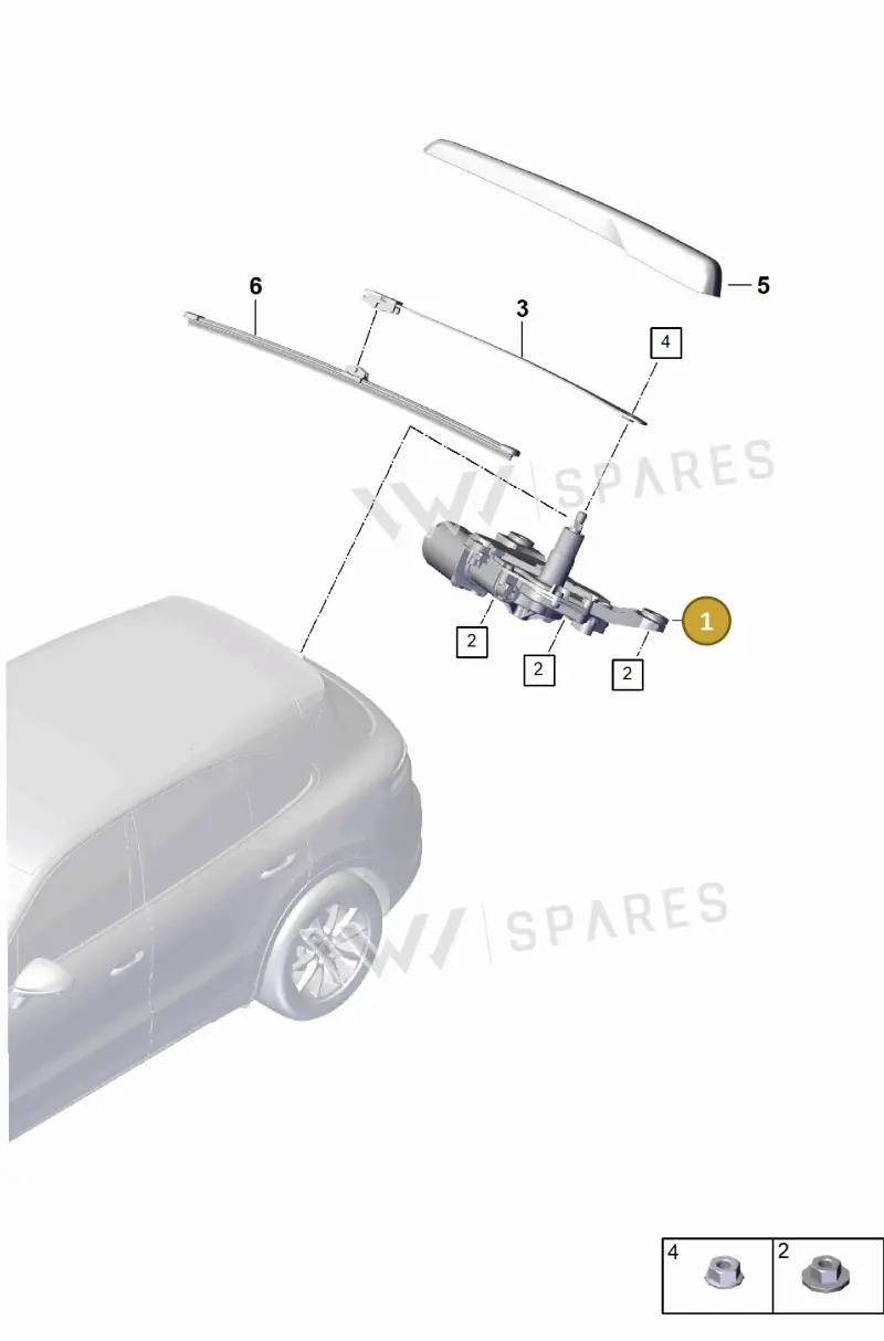 9Y0955711A Porsche Wiper Motor