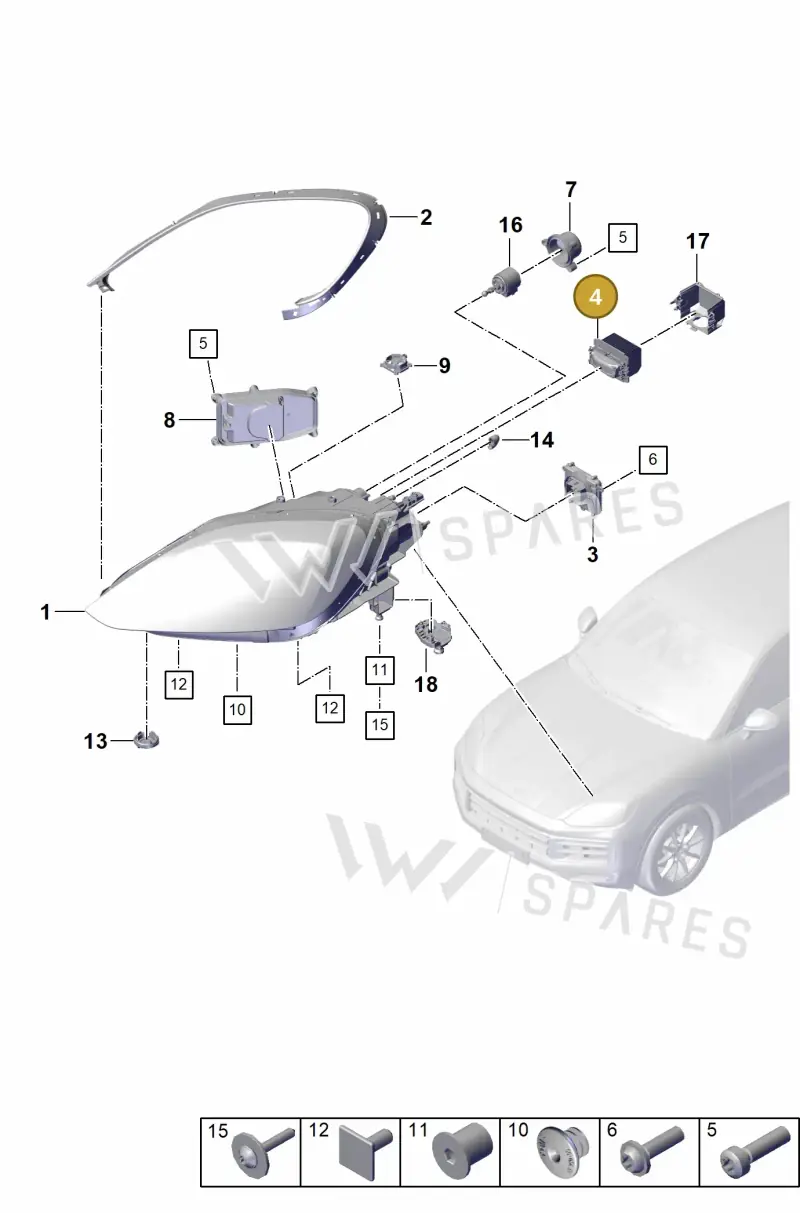 9Y1941665A Porsche Control Unit for LED Headlight
