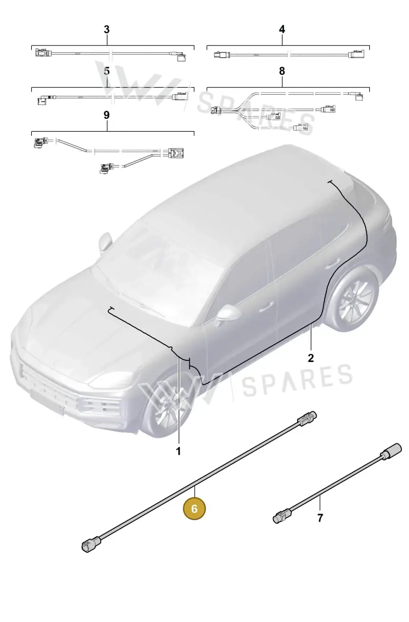 9Y2035550S Porsche Aerial Connection Line