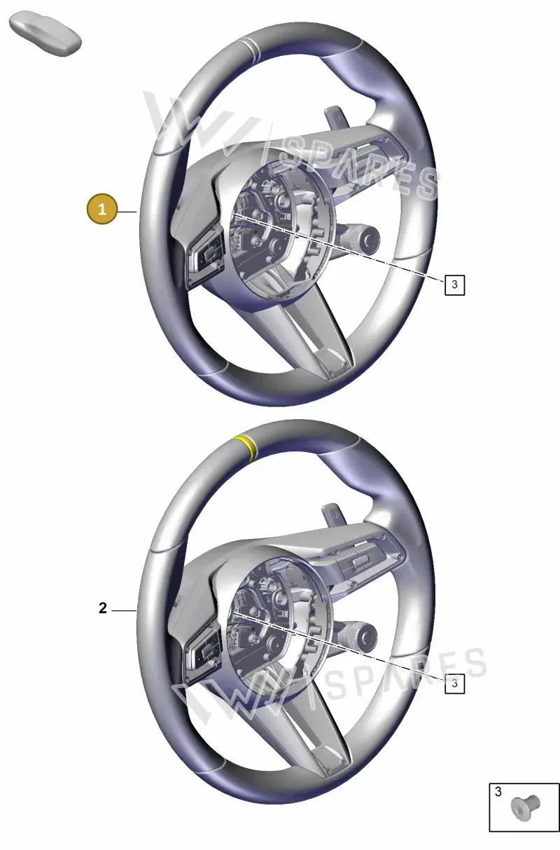 9Y3419091CIA6 Porsche Steerwheel (Black IA6)