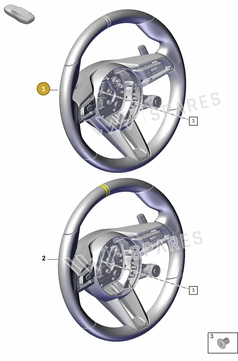 9Y3419091FIA6 Porsche Steerwheel (Black IA6)