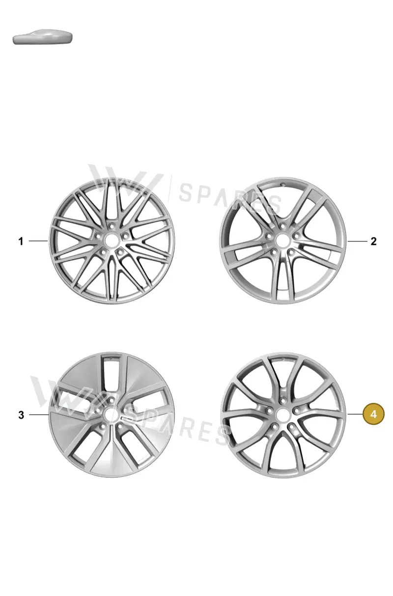 9Y3601025CROZ1 Porsche Alloy Wheel (Neodyme OZ1)