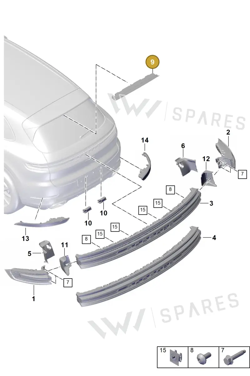 9Y3945097C Porsche Additional Brake Light