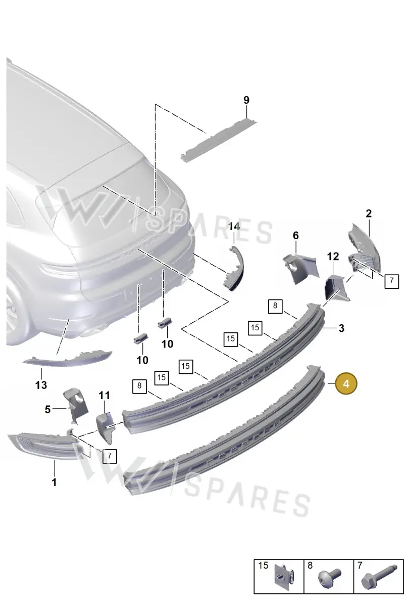 9Y3945307G Porsche Rear Light