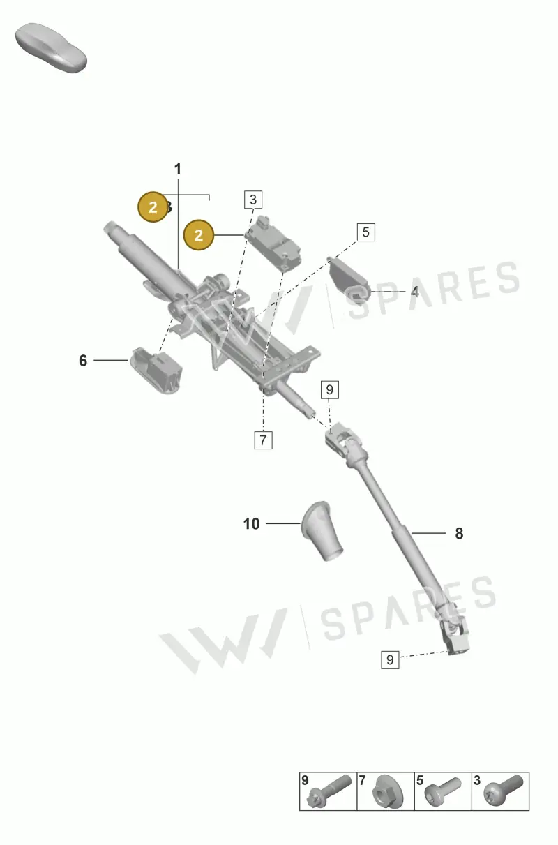 PAA905861 Porsche Steering Column Lock