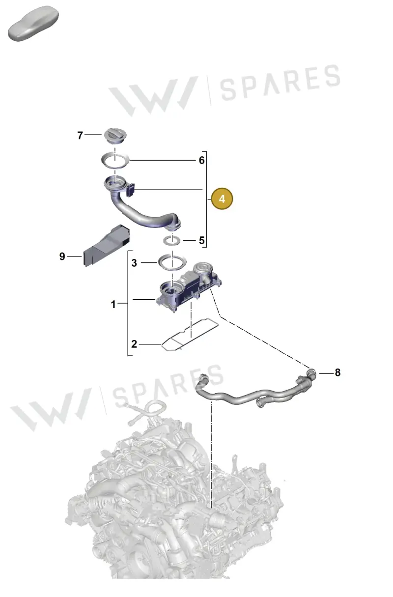 PAB115301A Porsche Oil Filler Pipe