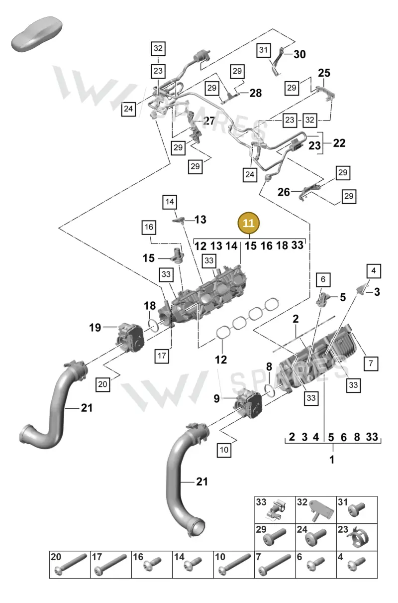 PAB129712C Porsche Intake Manifold