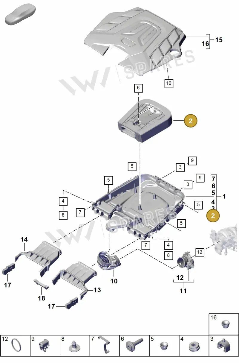 PAB133843A Porsche Air Filter Element