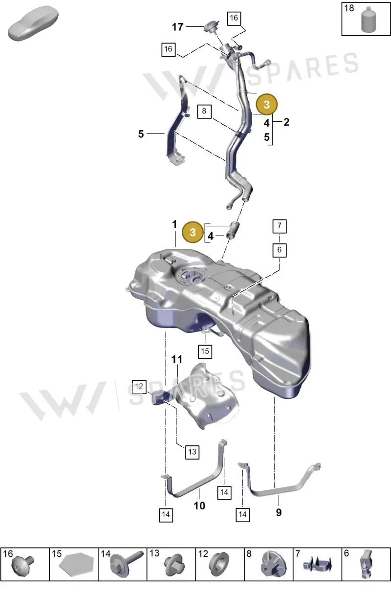 PAB201143 Porsche Connecting Hose