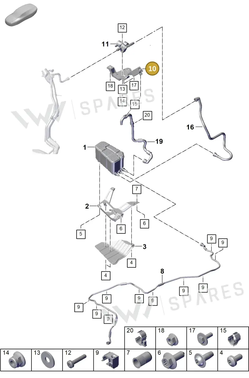 PAB201171 Porsche Bracket for Pressure Regulator