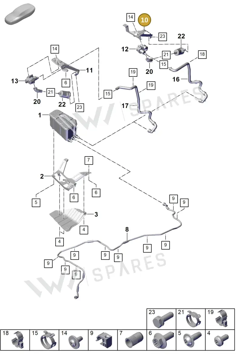 PAB201369 Porsche Bracket