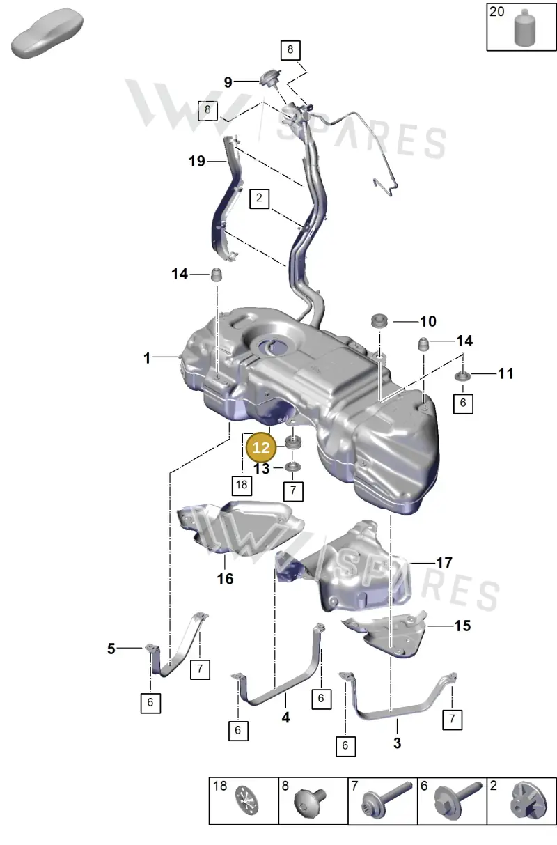 PAB20184040 Porsche Rubber Bush