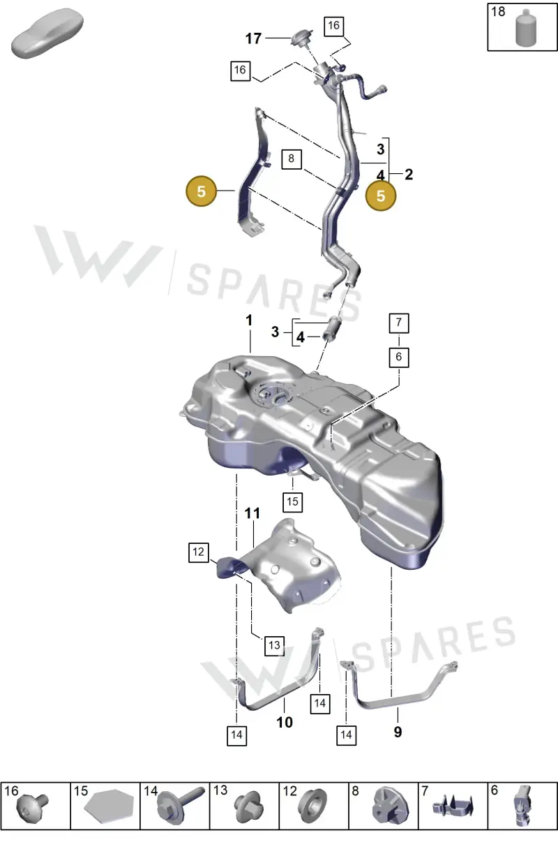 PAB201974A Porsche Guard Plate for Fuel Pipe