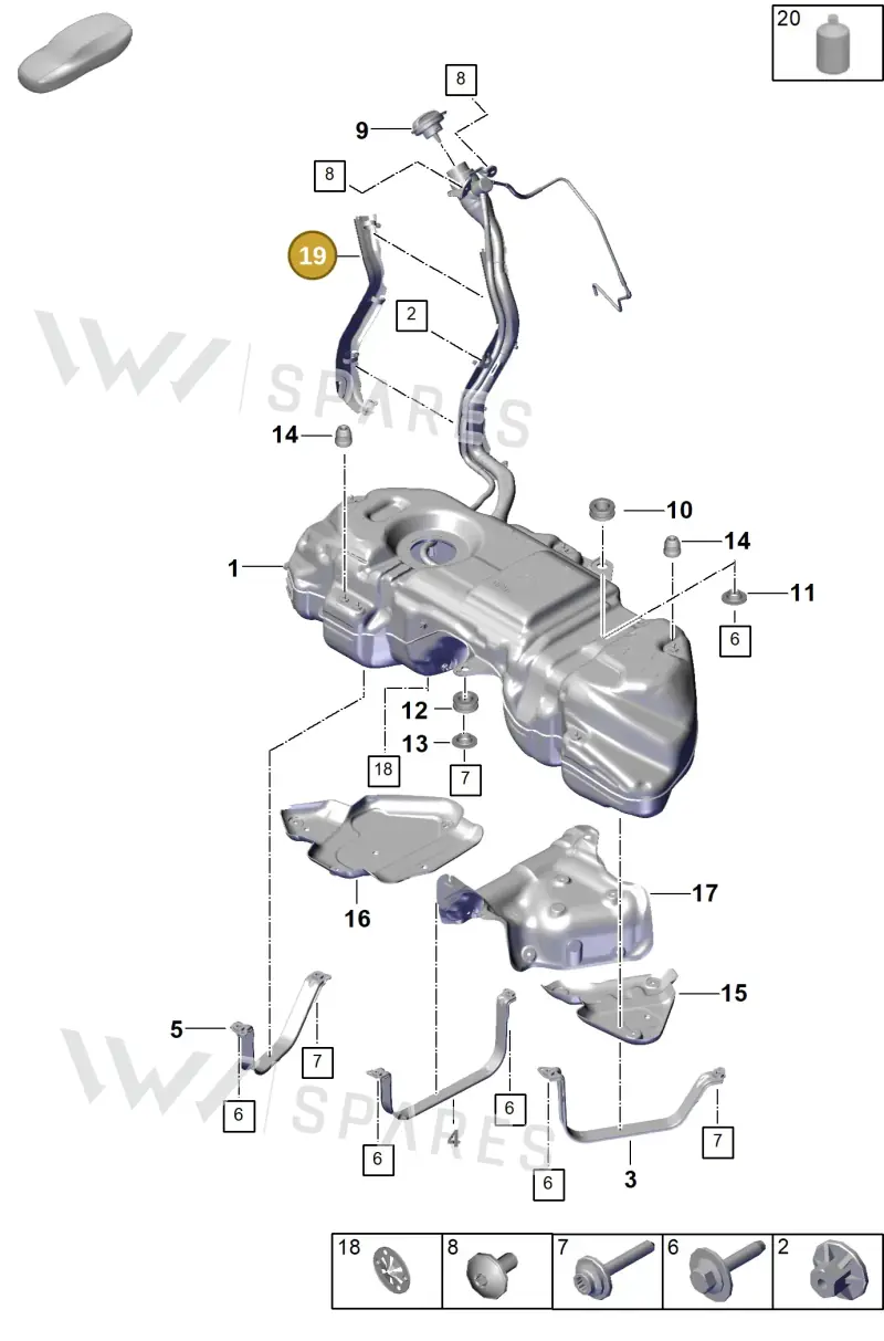 PAB201974 Porsche Guard Plate for Fuel Pipe