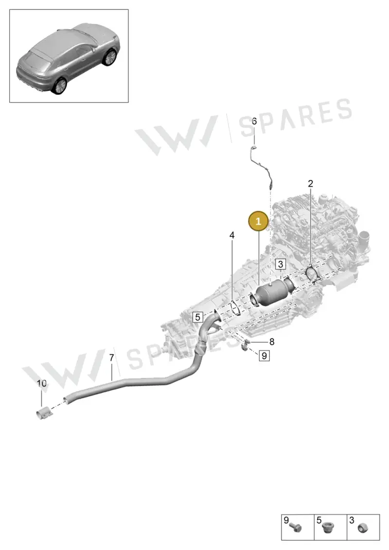PAB254252B Porsche Catalytic Converter