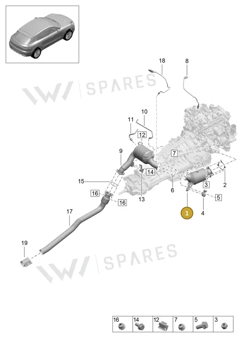 PAB254252C Porsche Catalytic Converter