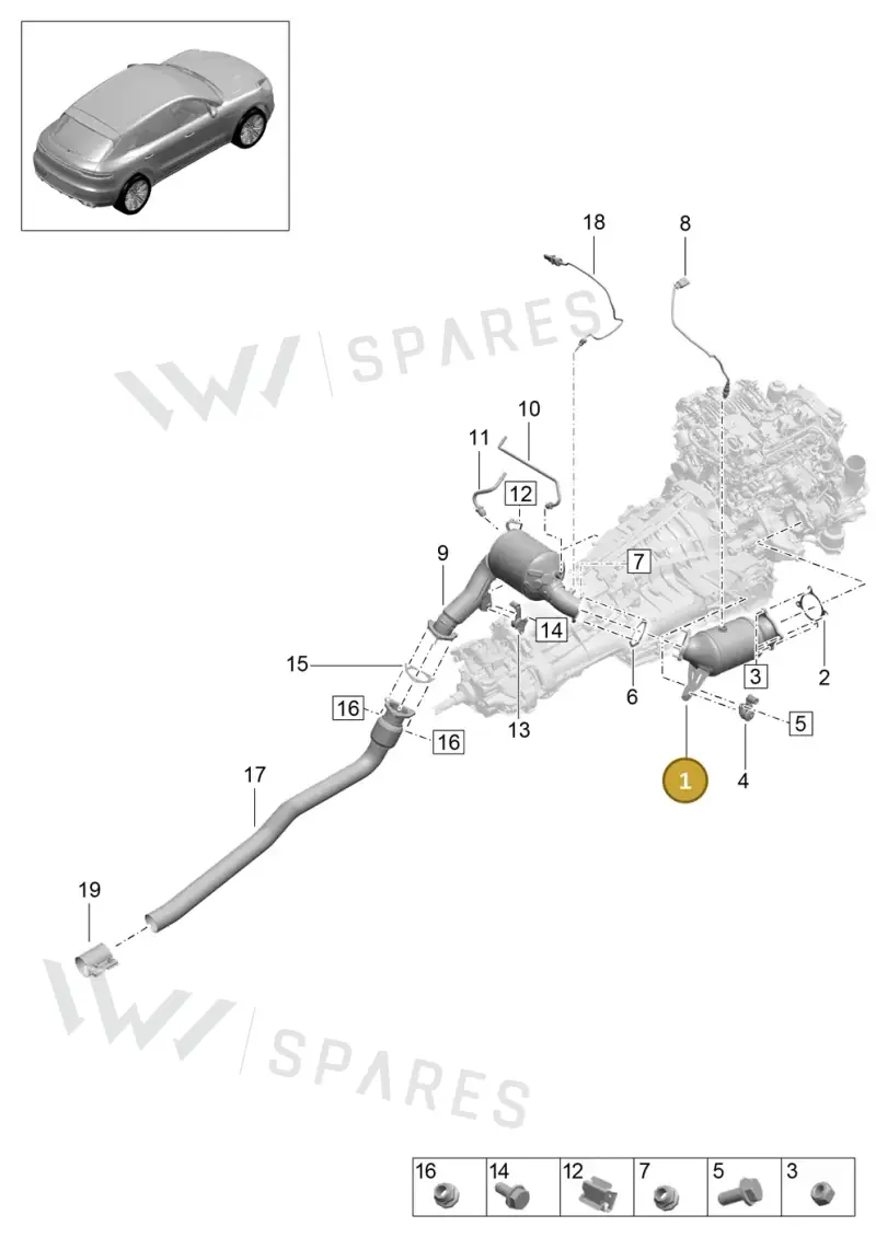 PAB254253X Porsche Catalytic Converter