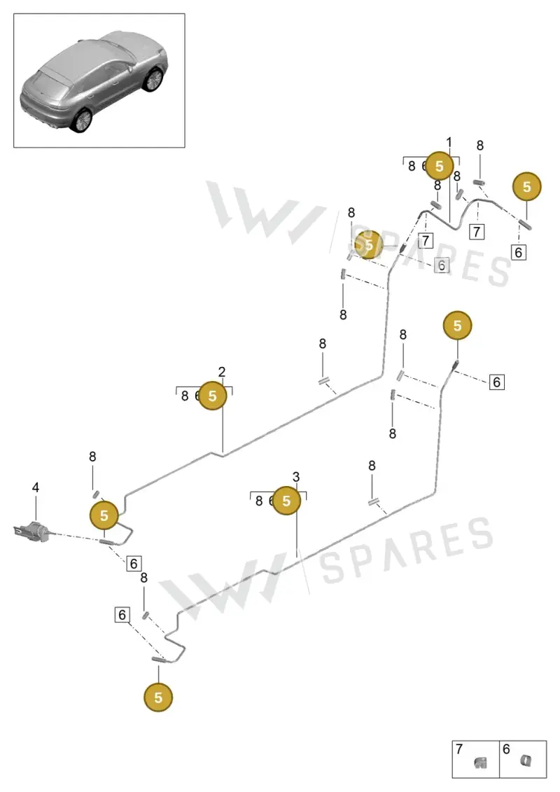 PAB26123810 Porsche Fuel Hose