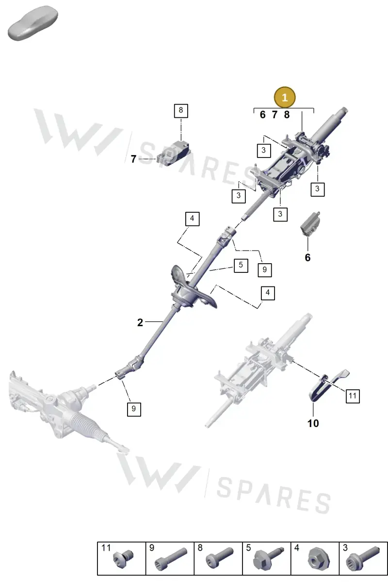 PAB419065E Porsche Steering Column