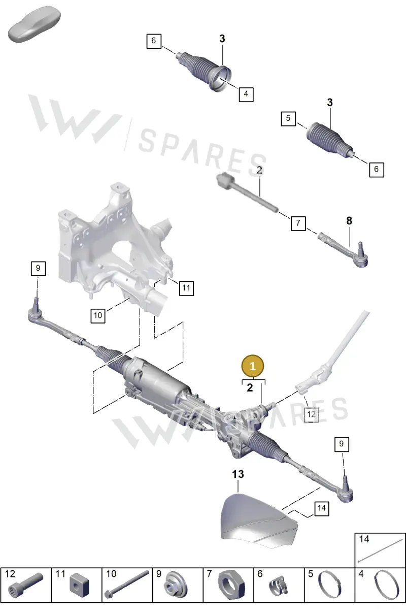 PAB423055J Porsche Steering Gear