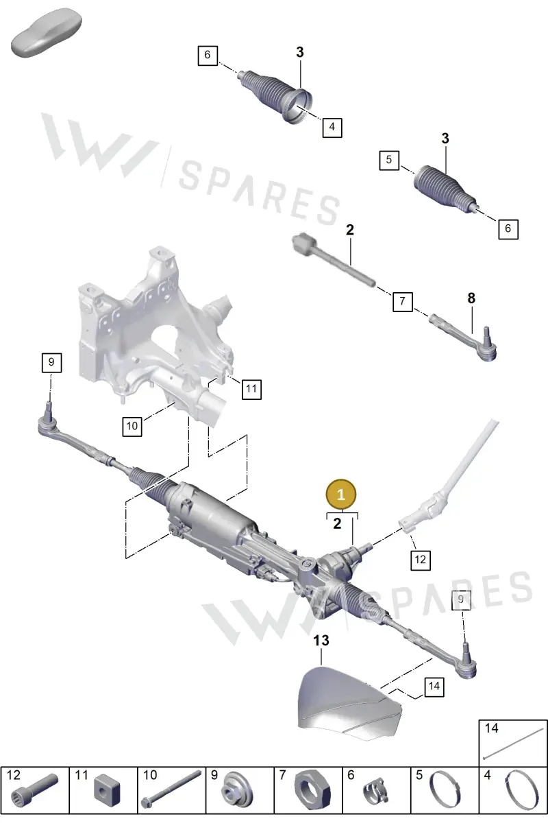 PAB423055K Porsche Steering Gear