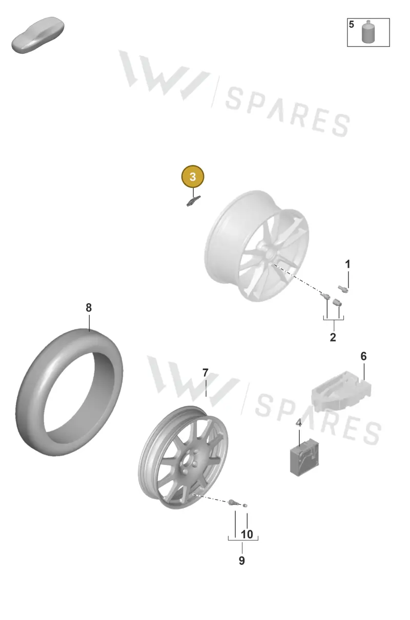 PAB601183A Porsche Balancer Weight (Self-Adhesive)