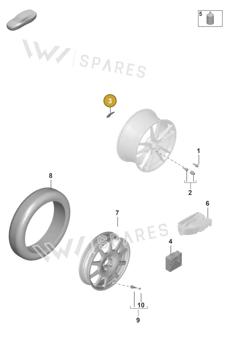 PAB601186A Porsche Balancer Weight (Self-Adhesive)