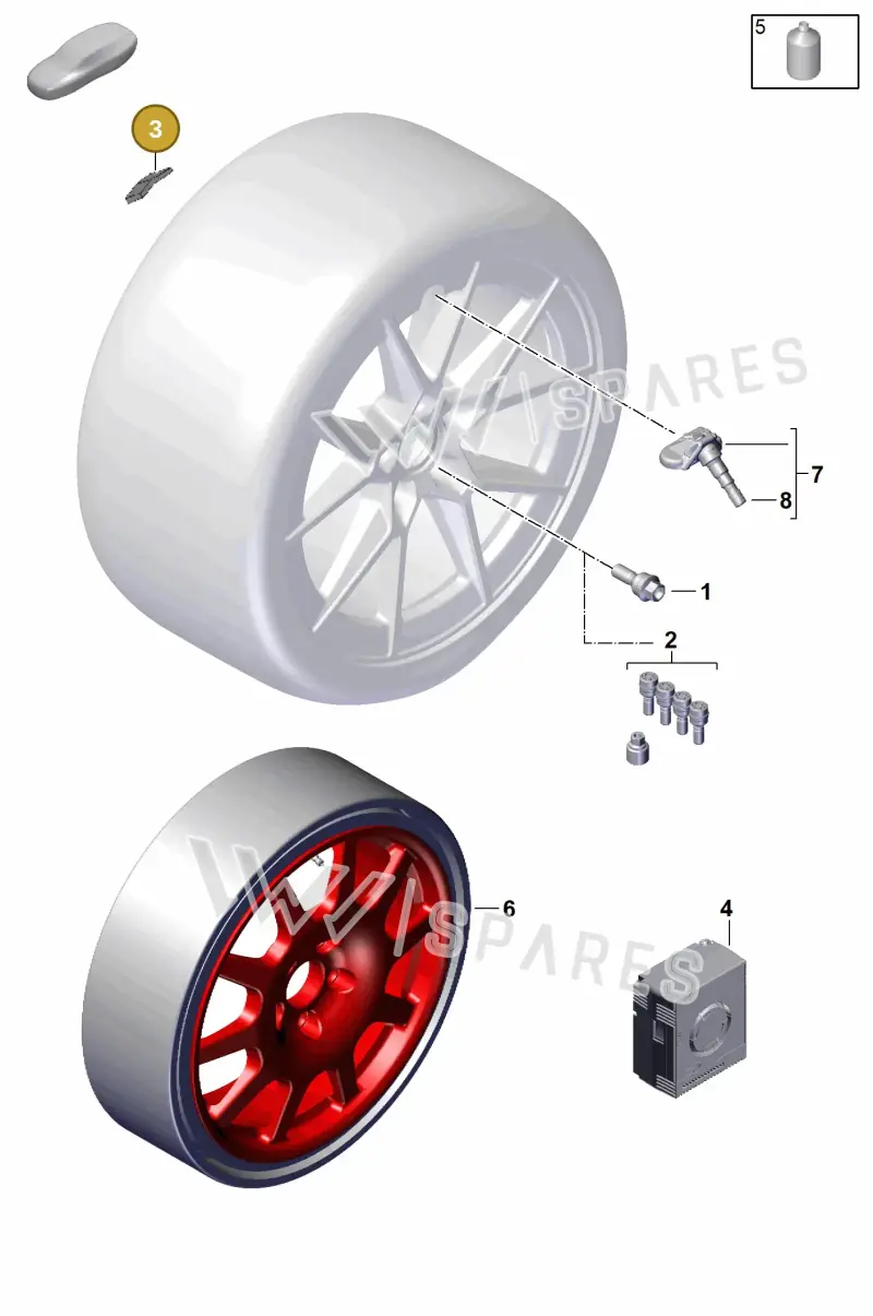 PAB601186 Porsche Balancer Weight (Self-Adhesive)