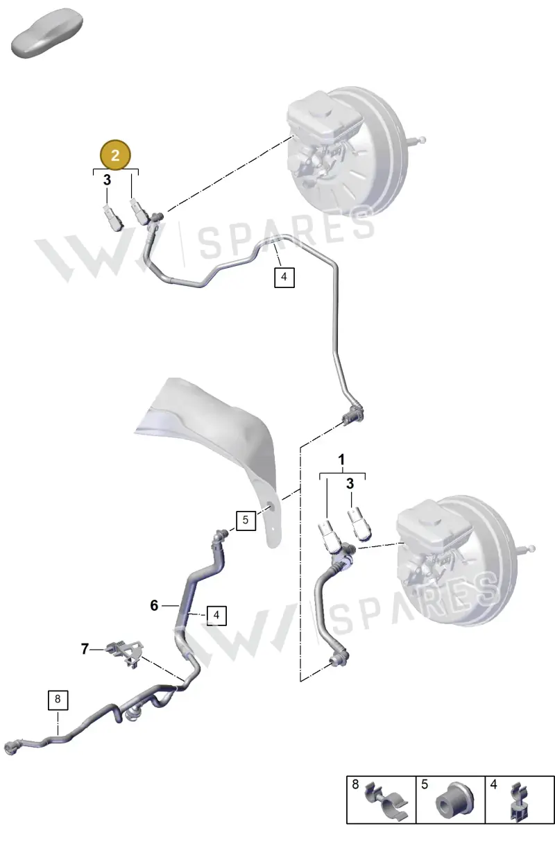 PAB61193110 Porsche Vacuum Line