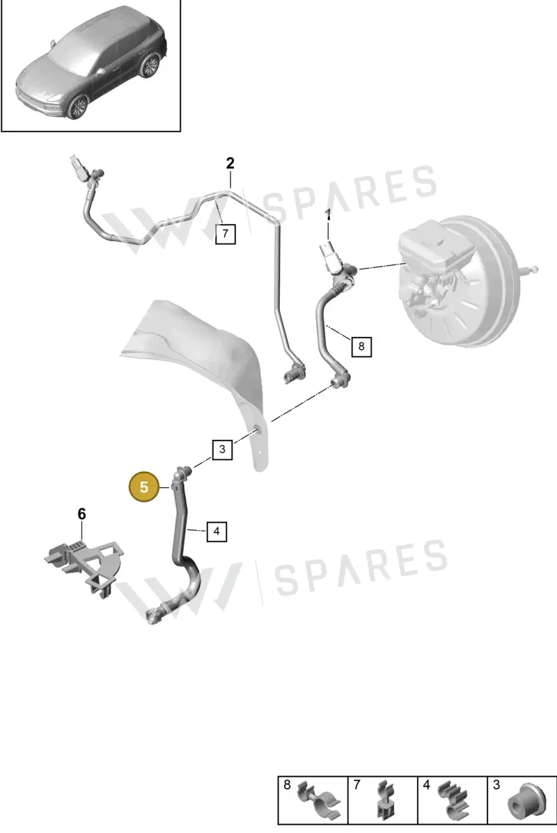 PAB61193150 Porsche Vacuum Line