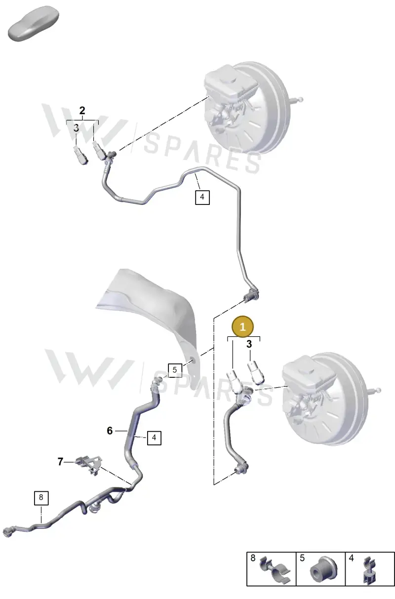 PAB611931 Porsche Hose