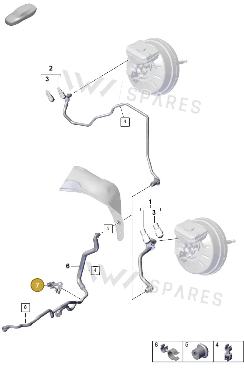 PAB61279700 Porsche Line Holder