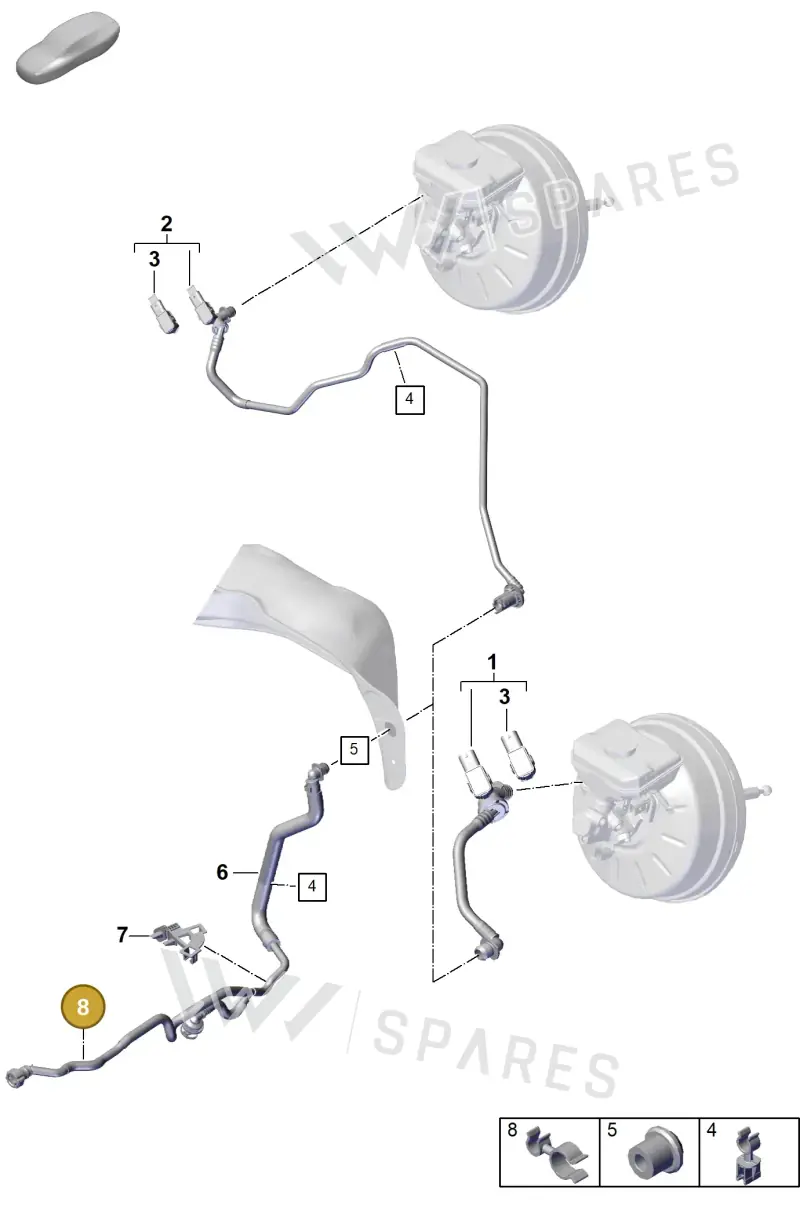 PAB61279701 Porsche Line Holder