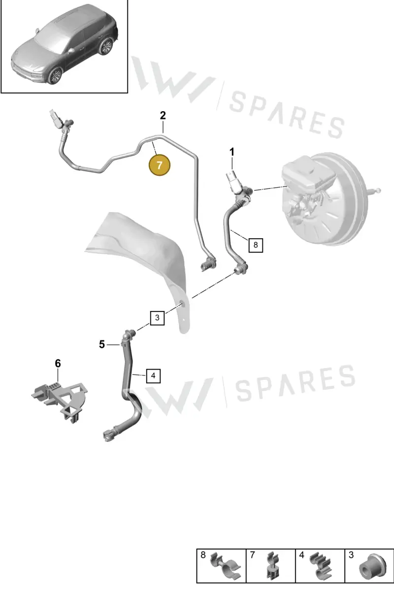PAB61279702 Porsche Line Holder
