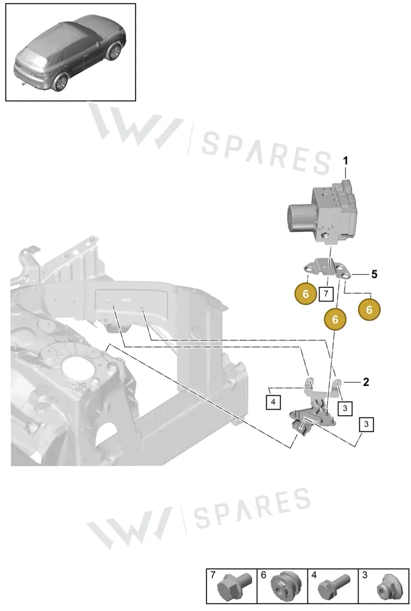 PAB61417700 Porsche Stop Buffer