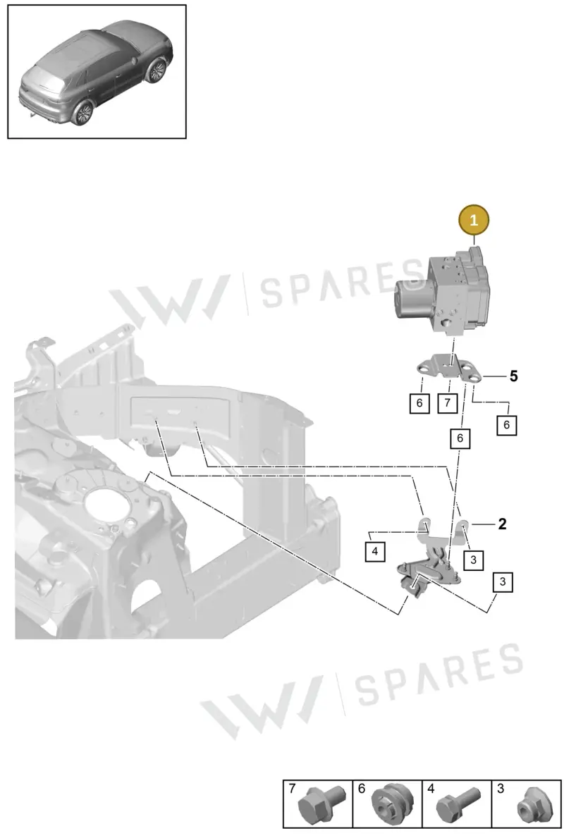 PAB61451700 Porsche Hydraulic Unit
