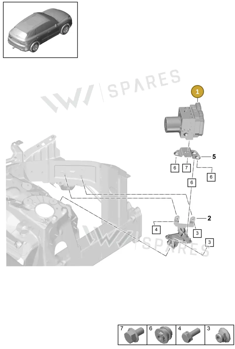 PAB61451800 Porsche Hydraulic Unit