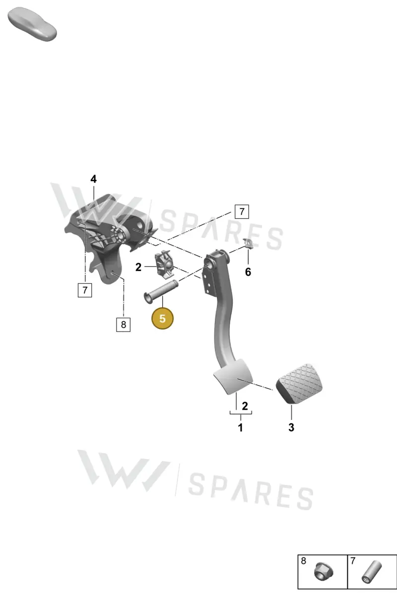 PAB721325 Porsche Bearing Shaft