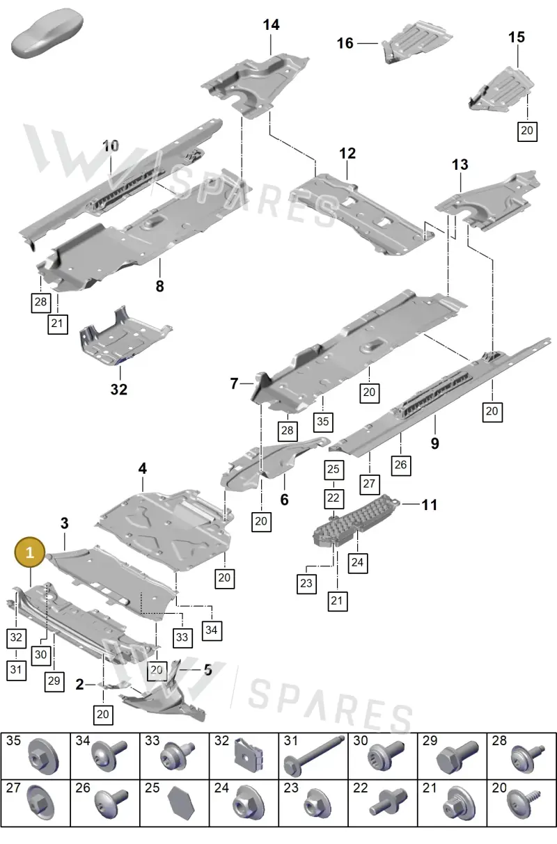 PAB801839 Porsche Underbody Protection