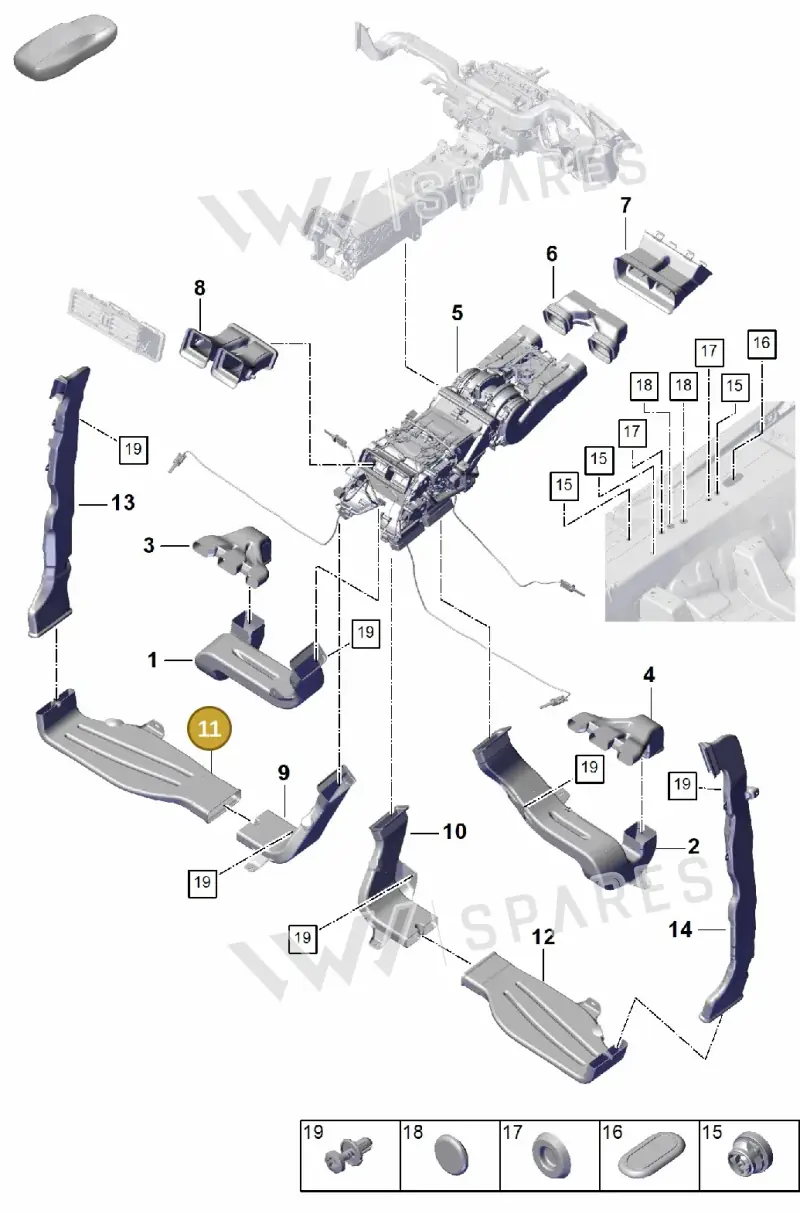 PAB819811 Porsche Air Guide Channel