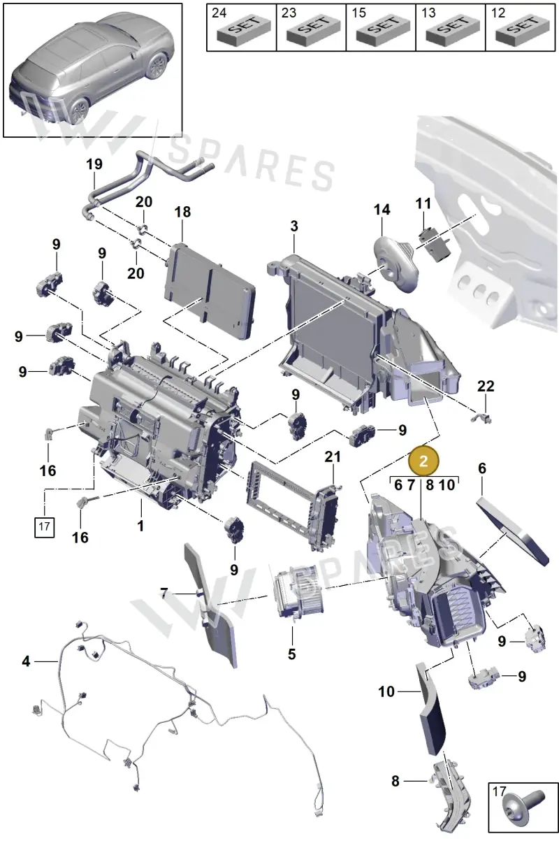 PAB82002430 Porsche Blower Housing