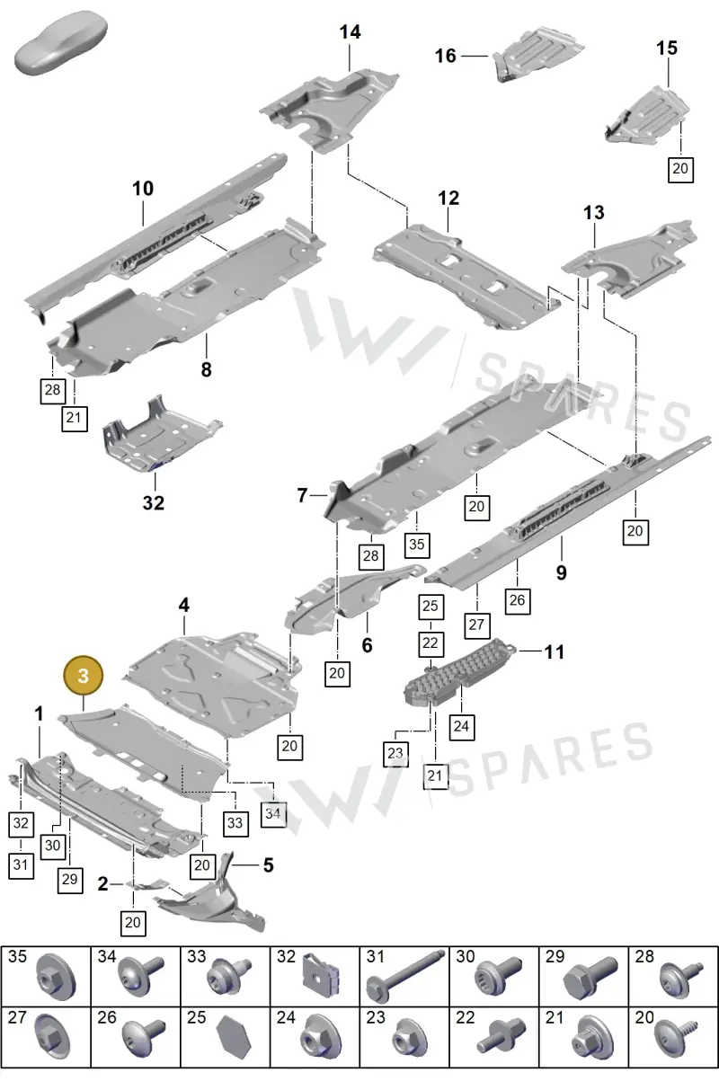 PAB825235H Porsche Underbody Protection