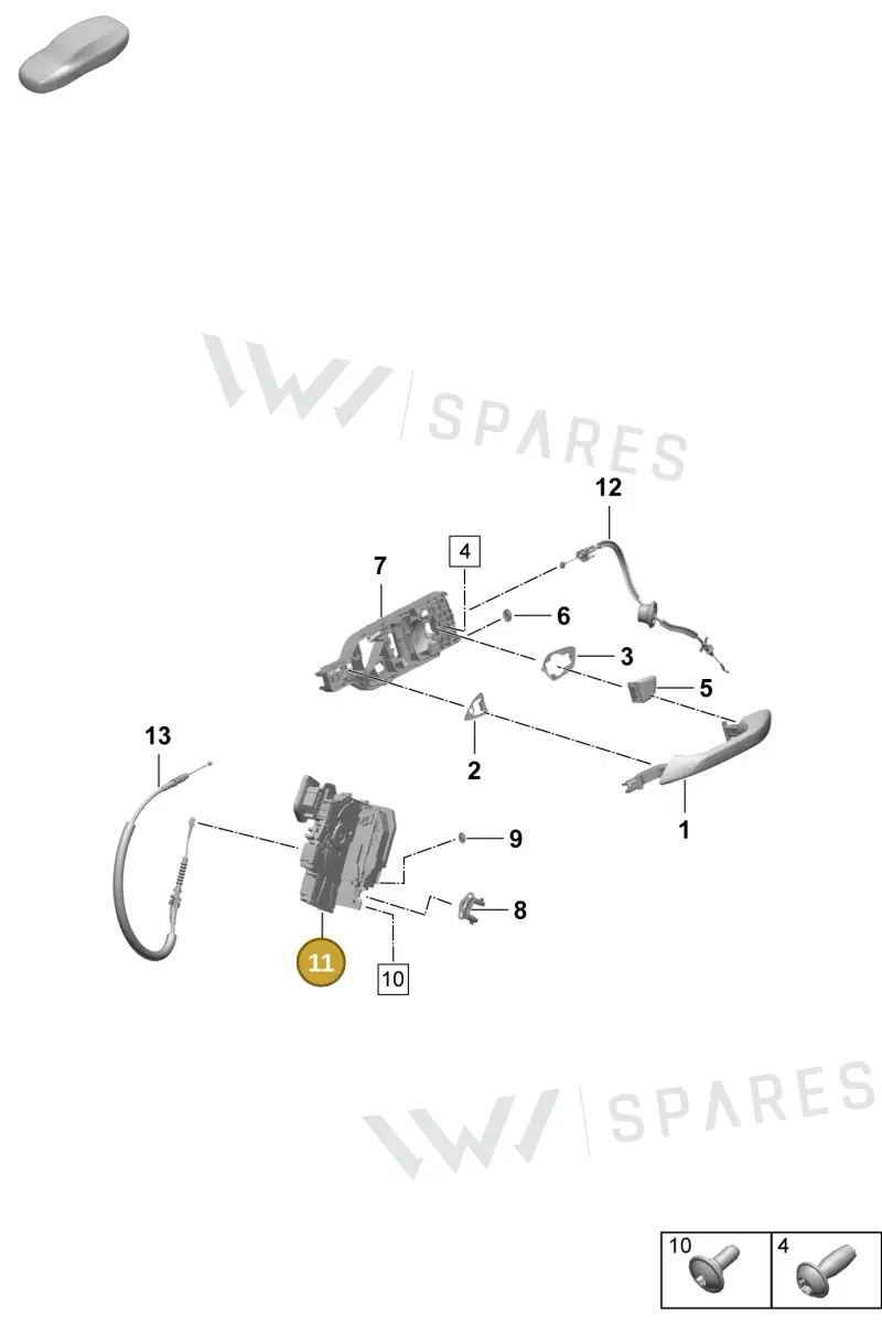 PAB839015A Porsche Door Lock
