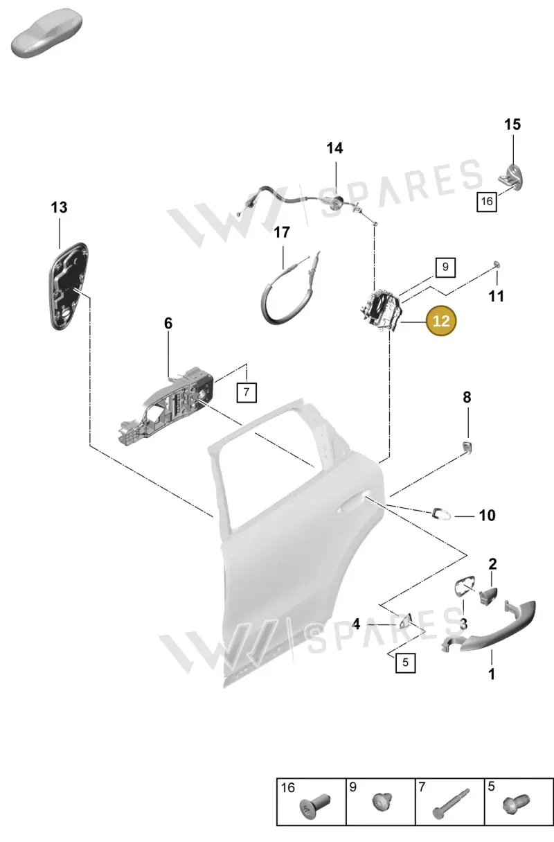 PAB839016C Porsche Door Lock