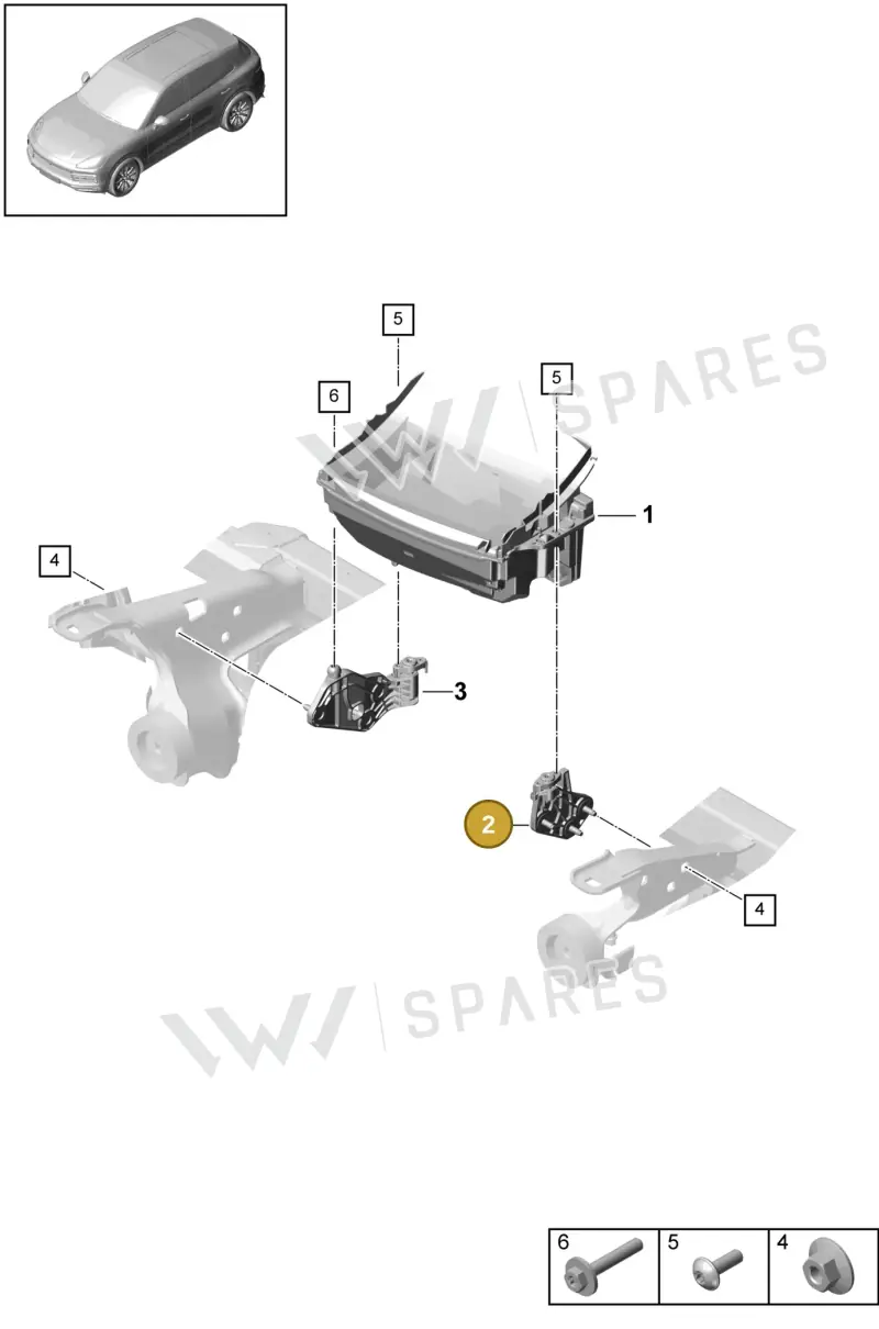PAB857745 Porsche Bracket