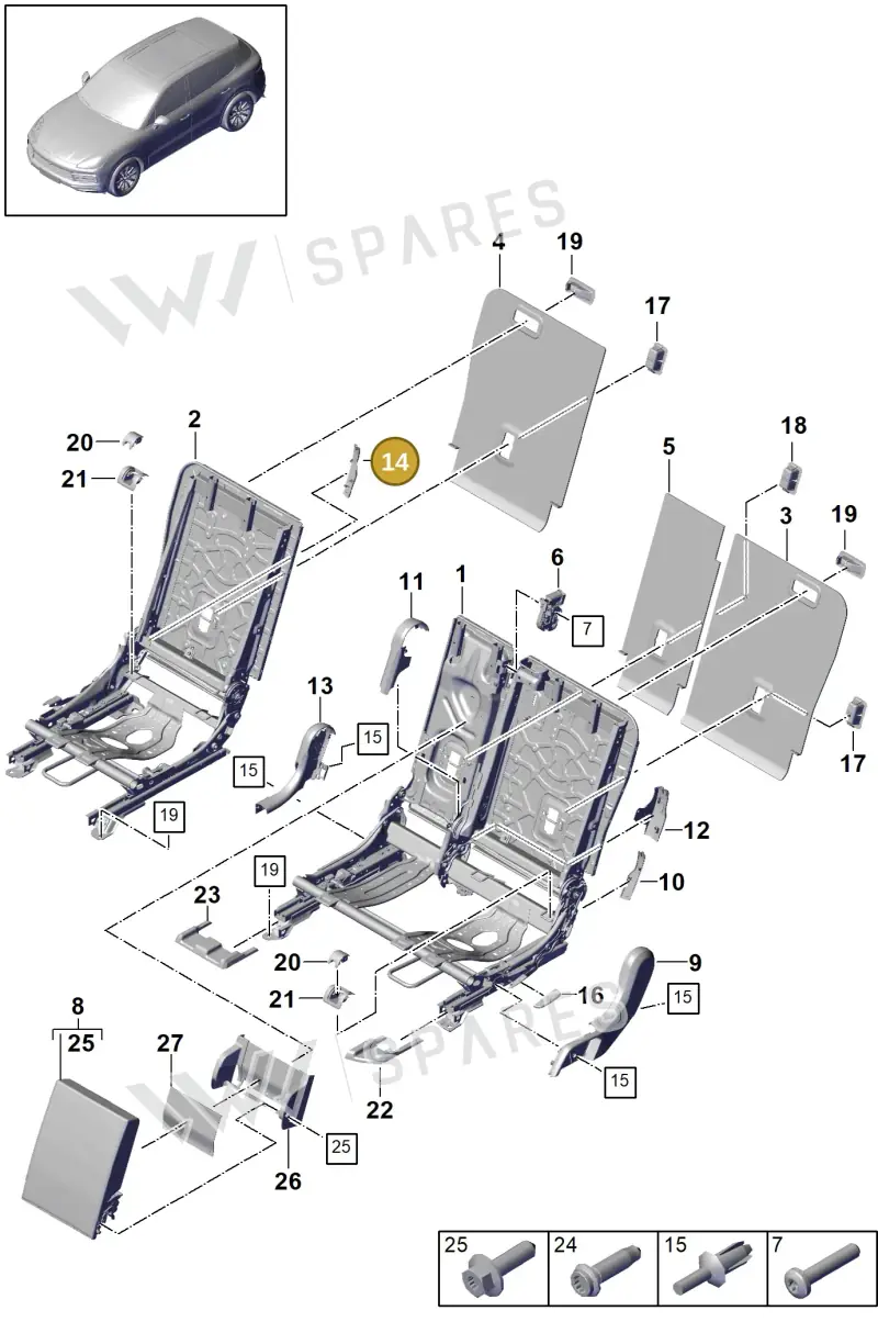 PAB88531850OT5 Porsche Trim (Mojave OT5)