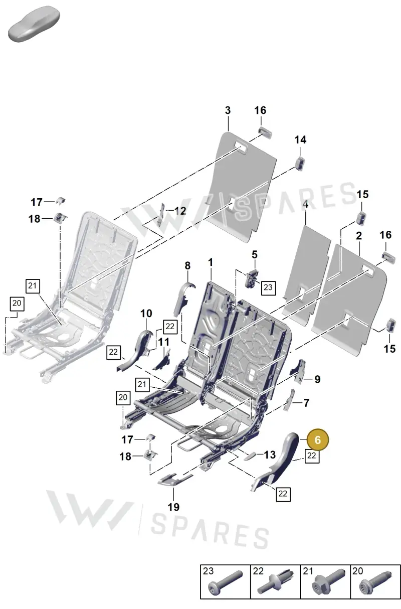 PAB885740001E0 Porsche Trim (Black 1E0)
