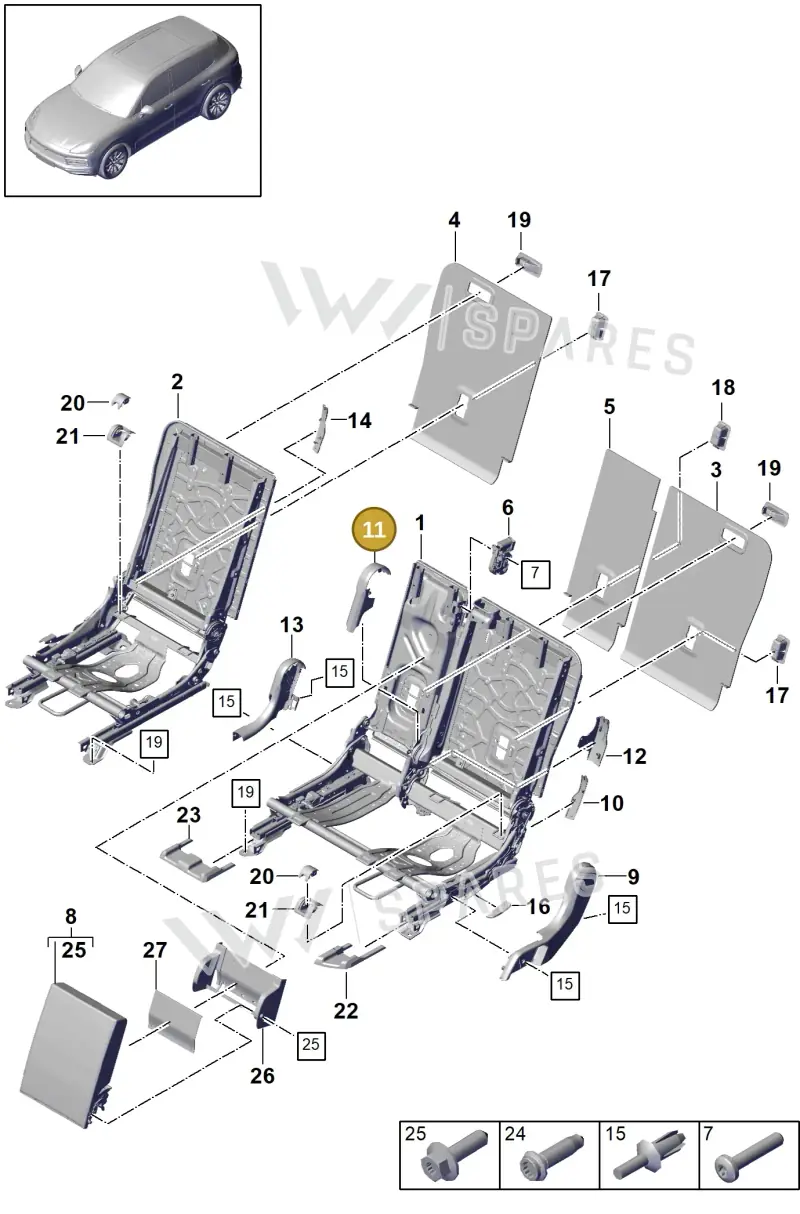PAB88578000OT5 Porsche Trim (Mojave OT5)