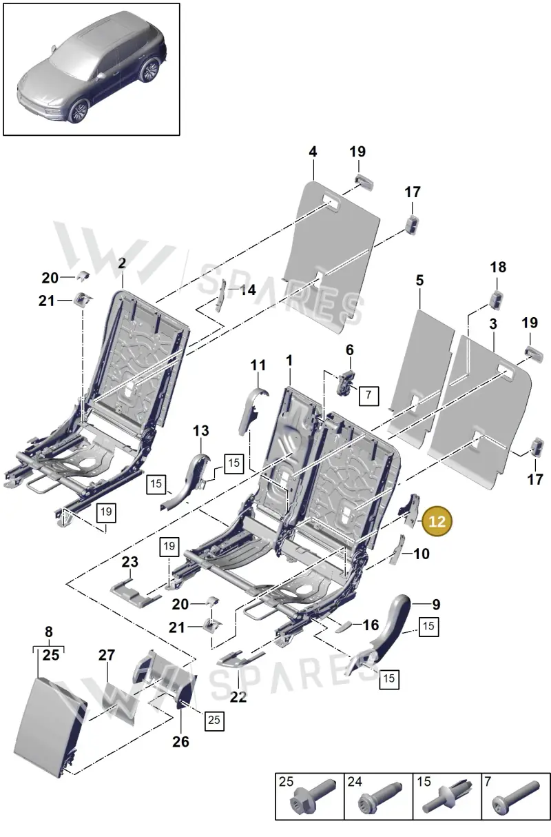 PAB88578200OT5 Porsche Trim (Mojave OT5)