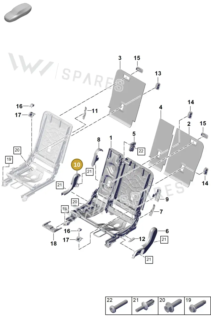 PAB885934001E0 Porsche Trim (Black 1E0)